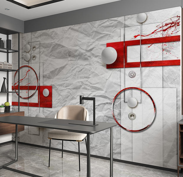 Abstract Wallpaper Wall Mural - Paper Abstraction 39"Wx27"H