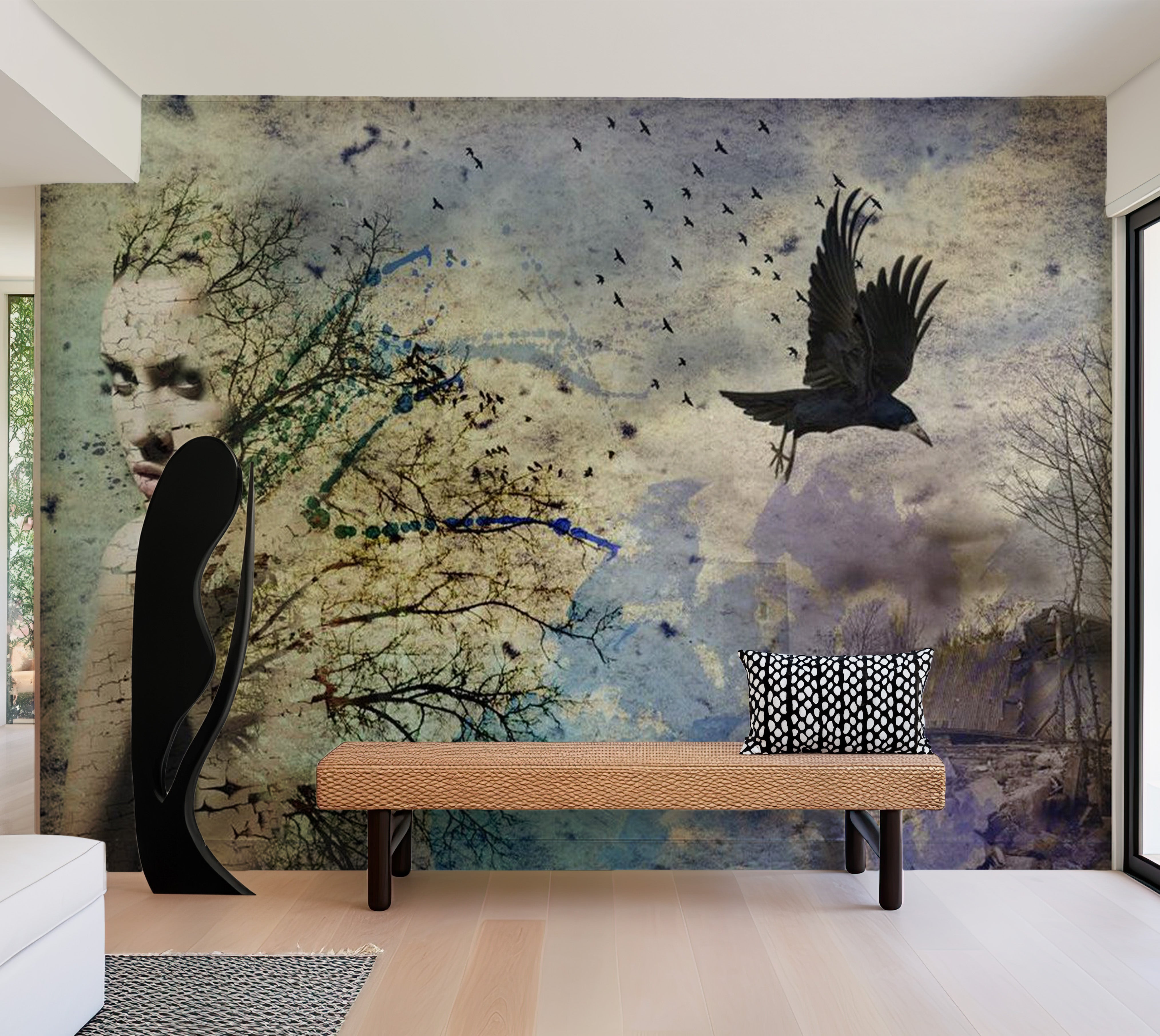 Abstract Wallpaper Wall Mural - Identity Change 118"Wx90"H