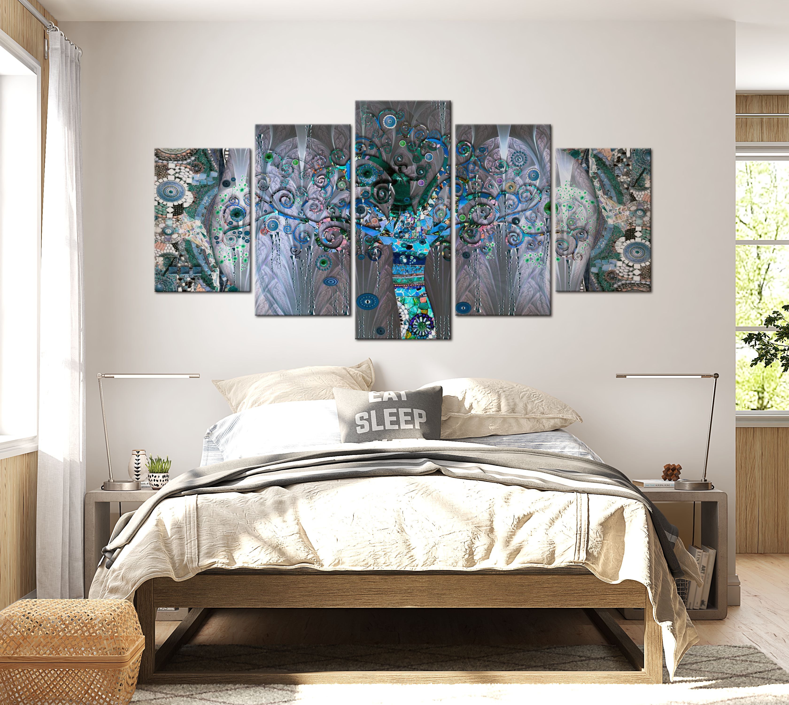 Abstract Canvas Wall Art - Twisted Tree - 5 Pieces