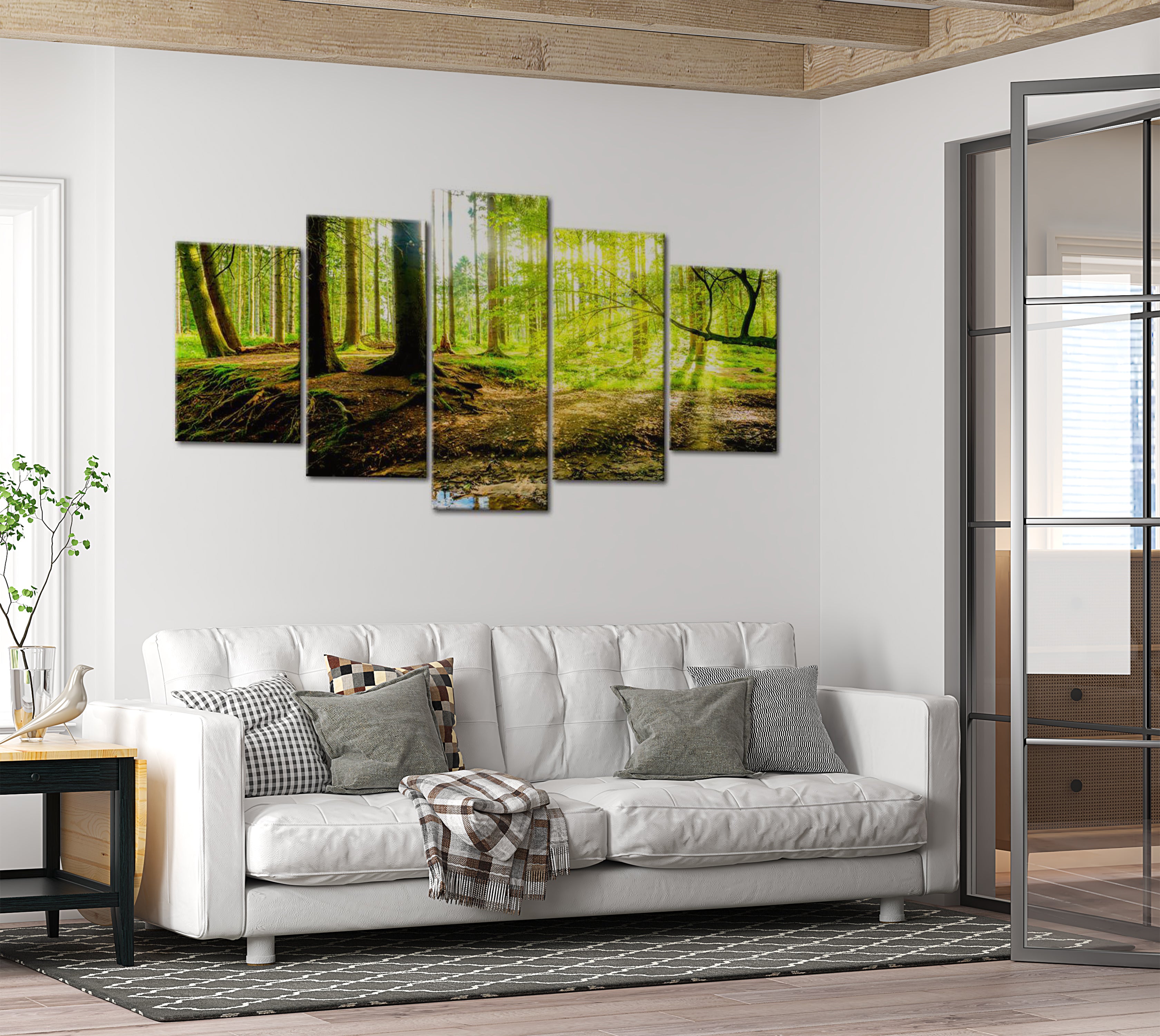 Stretched Canvas Landscape Art - Poetry Of A Forest 40"Wx20"H