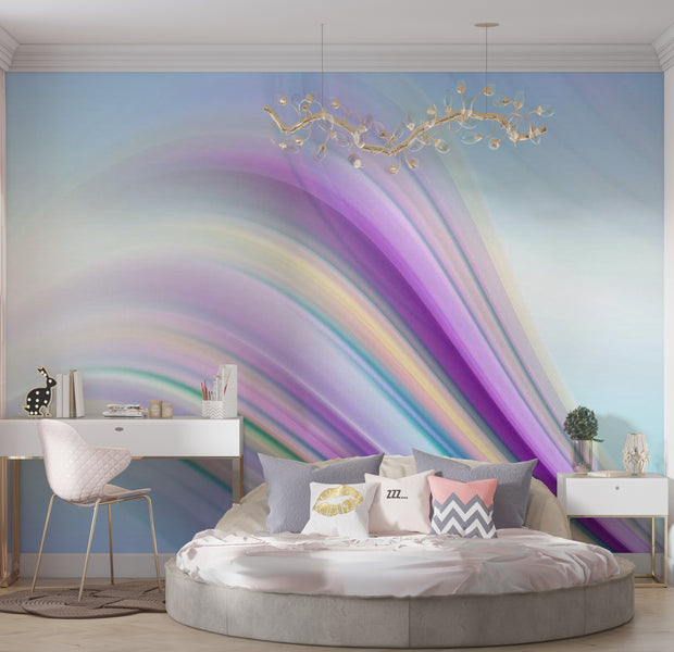 Abstract Wallpaper Wall Mural - Rainbow Abstract Background 118"Wx90"H