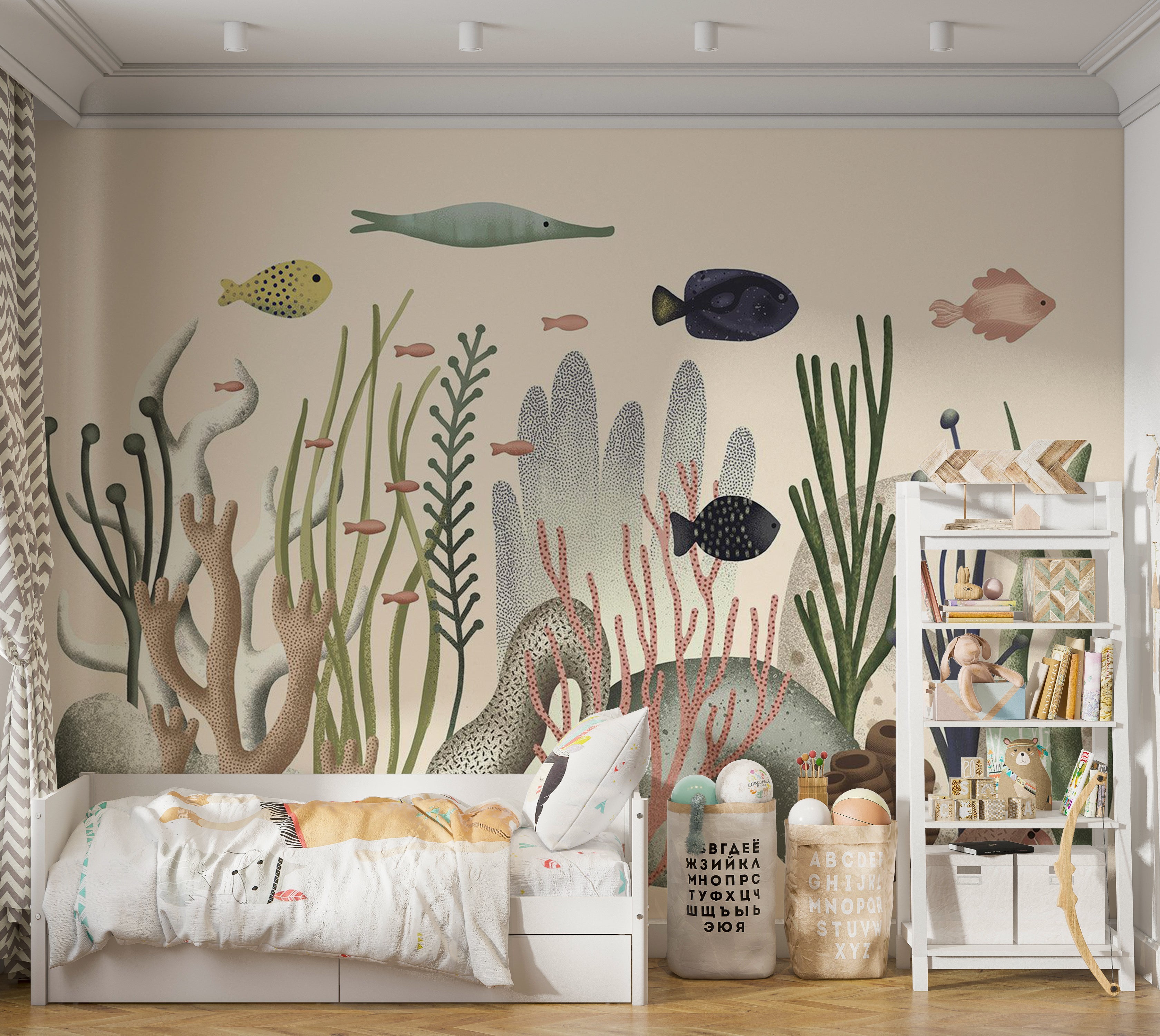 Kids Wallpaper Wall Mural - Underwater World 39"Wx27"H / Standard