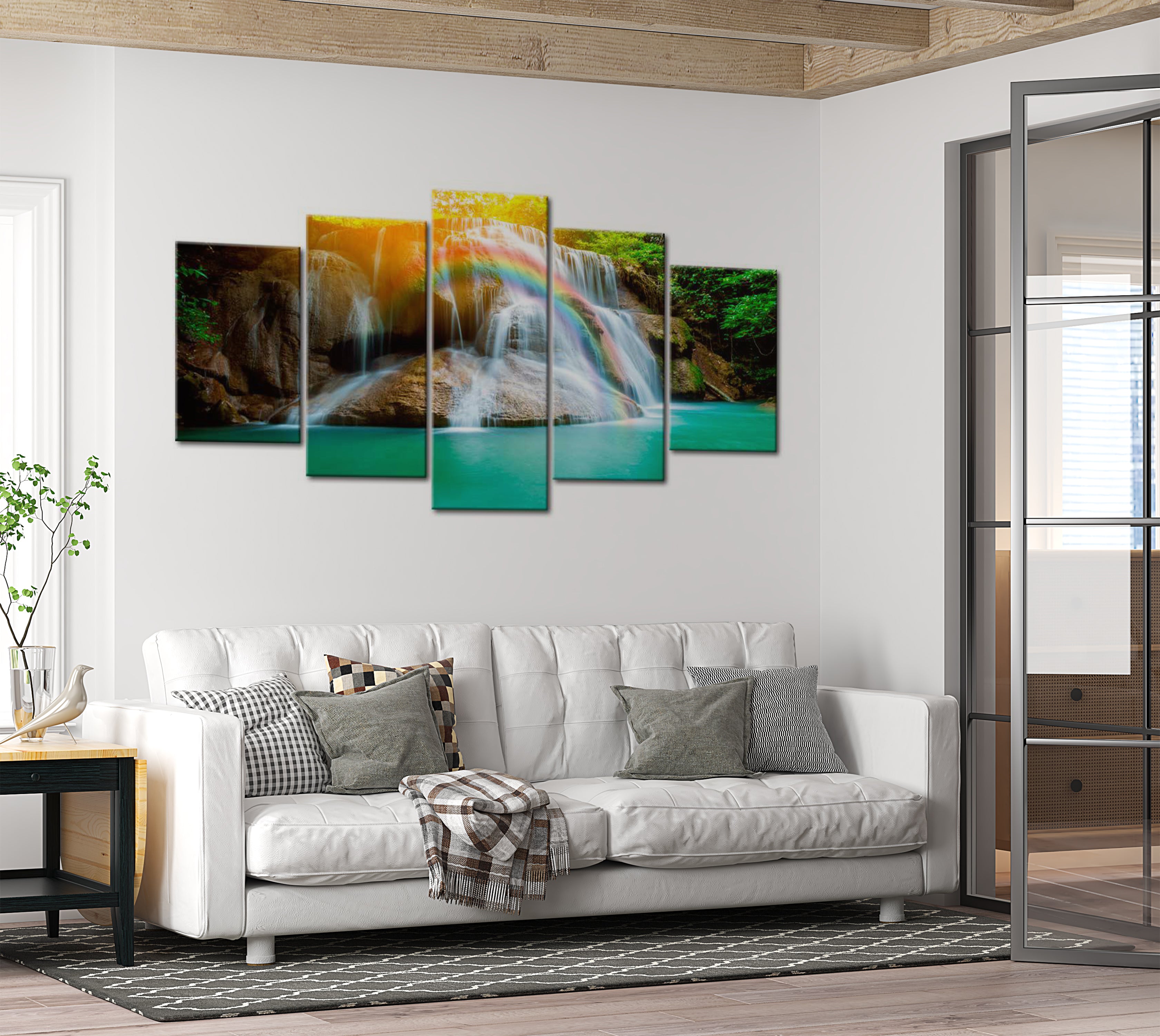 Stretched Canvas Landscape Art - The Beautiful Land 40"Wx20"H