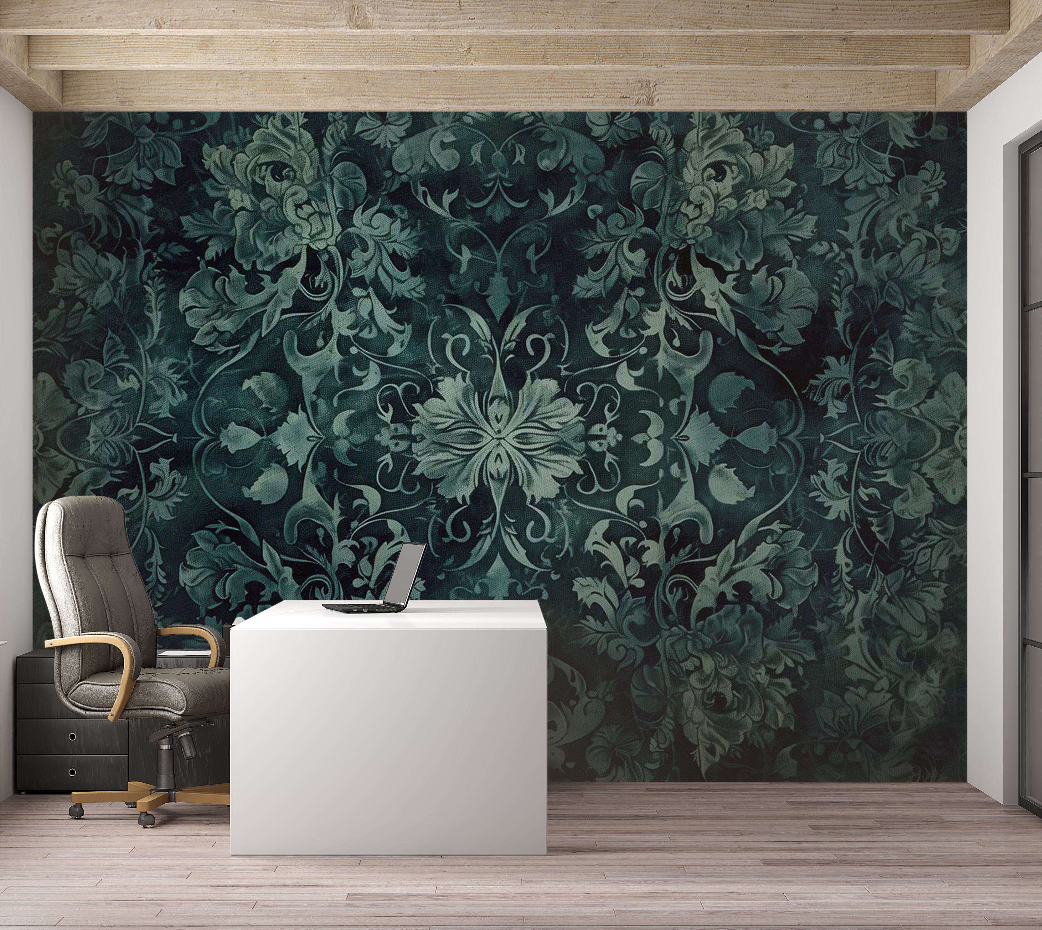 Peel & Stick Wall Mural - Oriental Emerald Carpet 38"Wx27"H