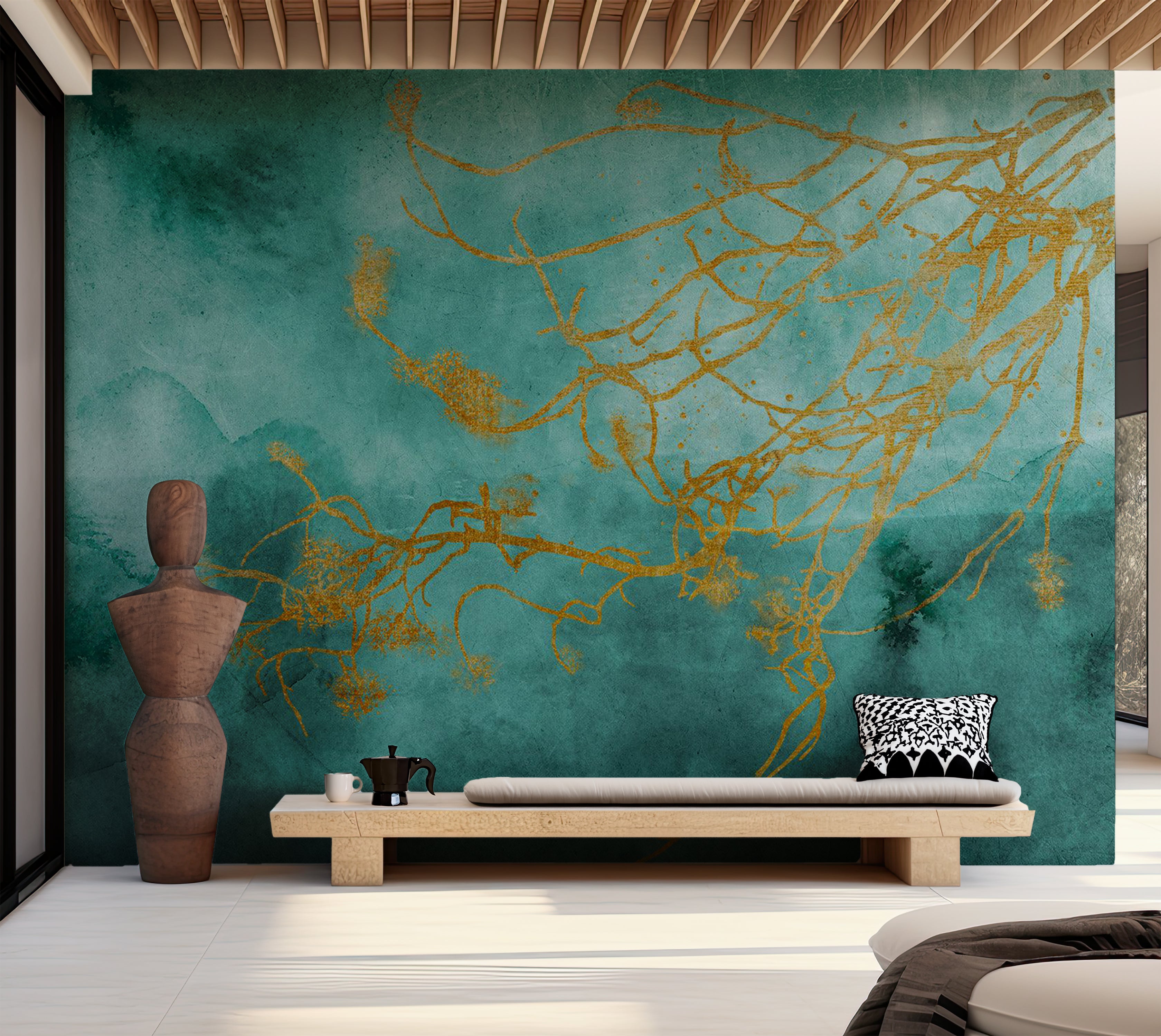 Abstract Wallpaper Wall Mural - Gentle Breeze 39"Wx27"H / Standard