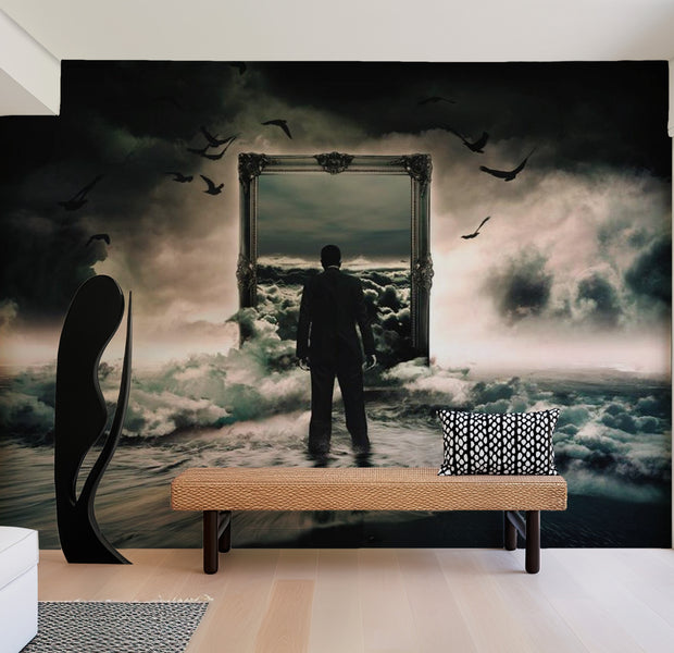 Abstract Wallpaper Wall Mural - A Walk In The Clouds 118"Wx90"H