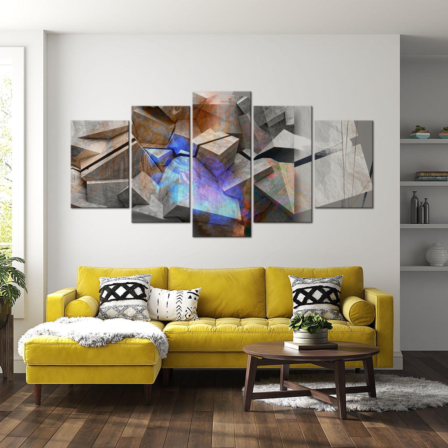 Abstract Canvas Wall Art - Abstract Cubes