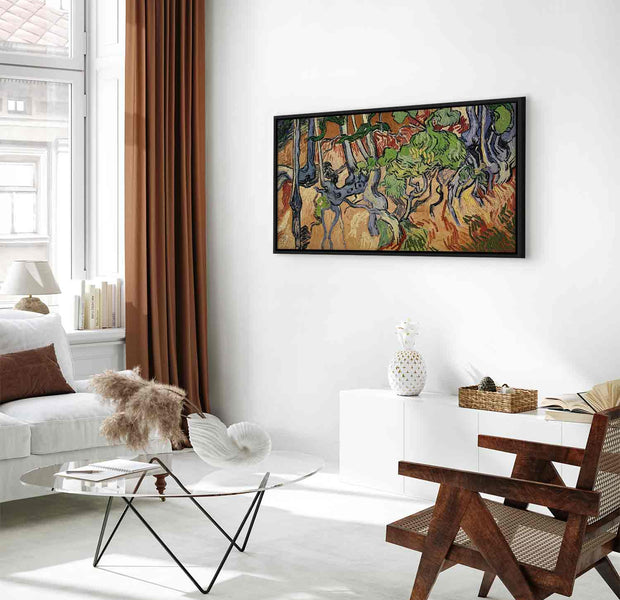 Floating Framed Canvas Art - Tree roots - Vincent Van Gogh