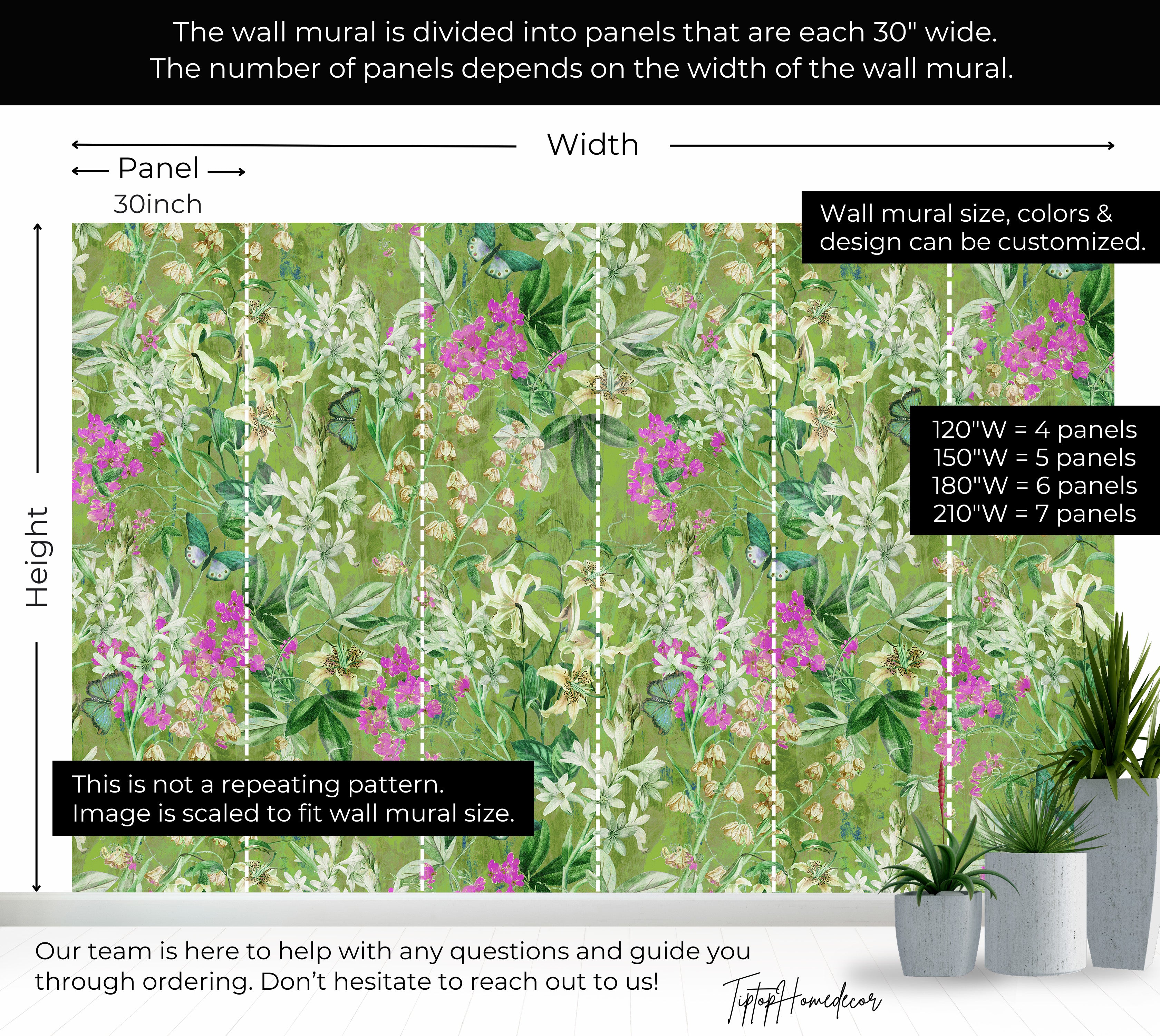 Premium Wallpaper Wall Mural - Spring Garden  Green