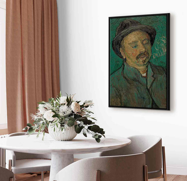 Floating Framed Canvas Art - Portrait of a One-Eyed Man - Vincent Van Gogh