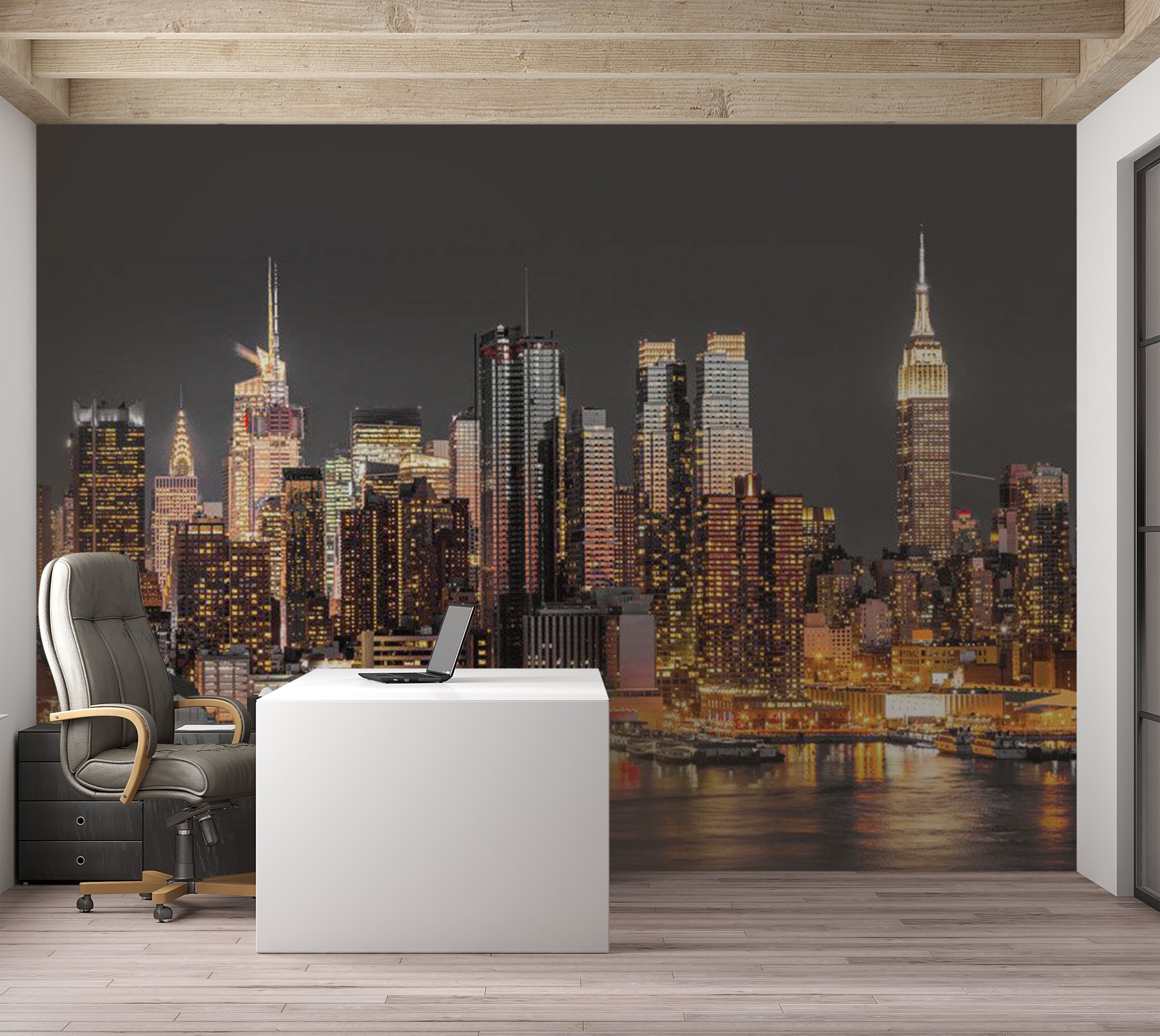 Peel & Stick Wall Mural - NYC Twilight 38"Wx27"H