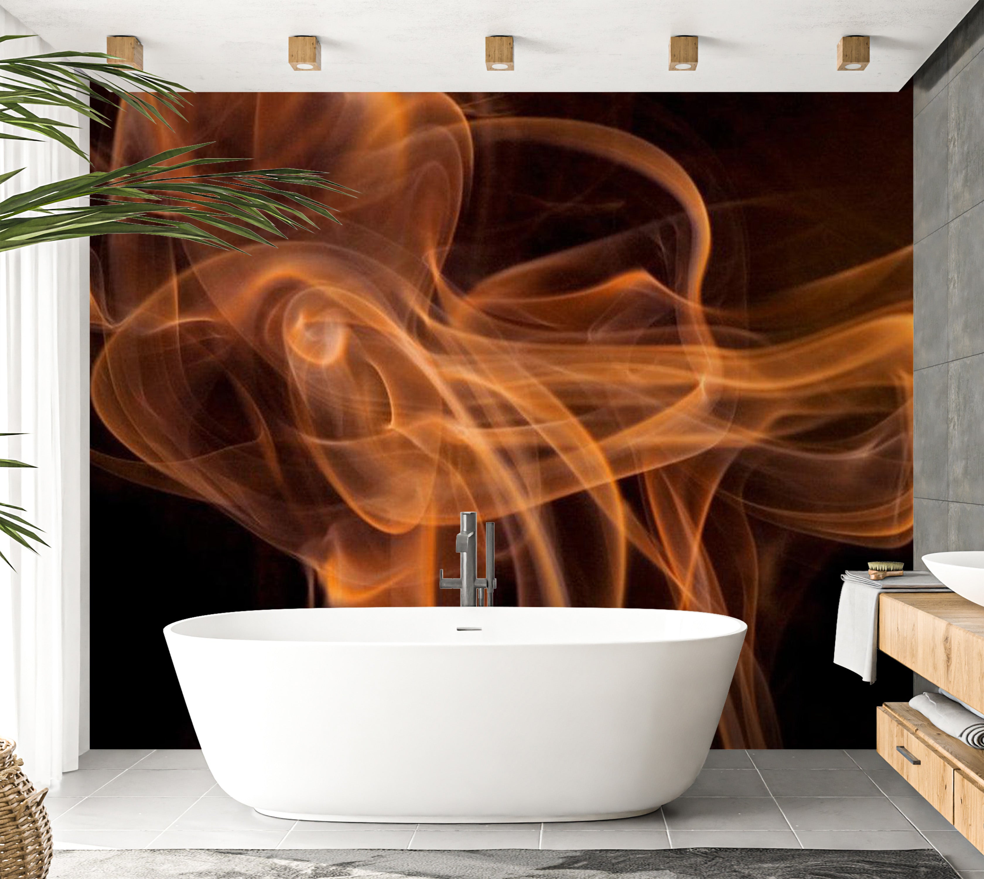 Abstract Wallpaper Wall Mural - Smoke Art 118"Wx90"H