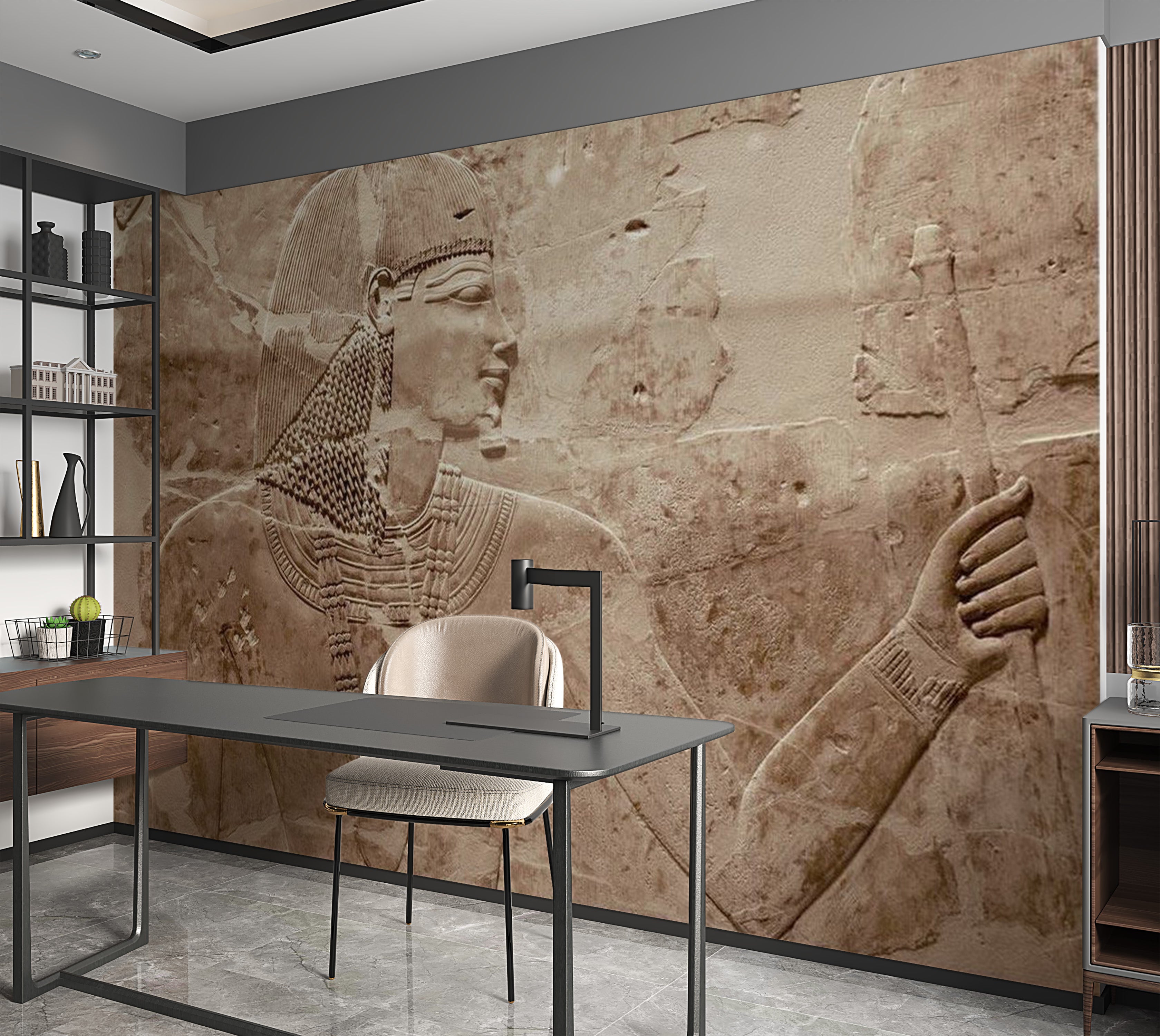 Background & Patterns Wallpaper Wall Mural - Stone Pharaoh 39"Wx27"H