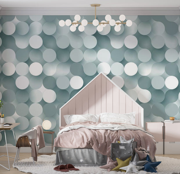 Abstract Wallpaper Wall Mural - In The Net Of Grey 39"Wx27"H