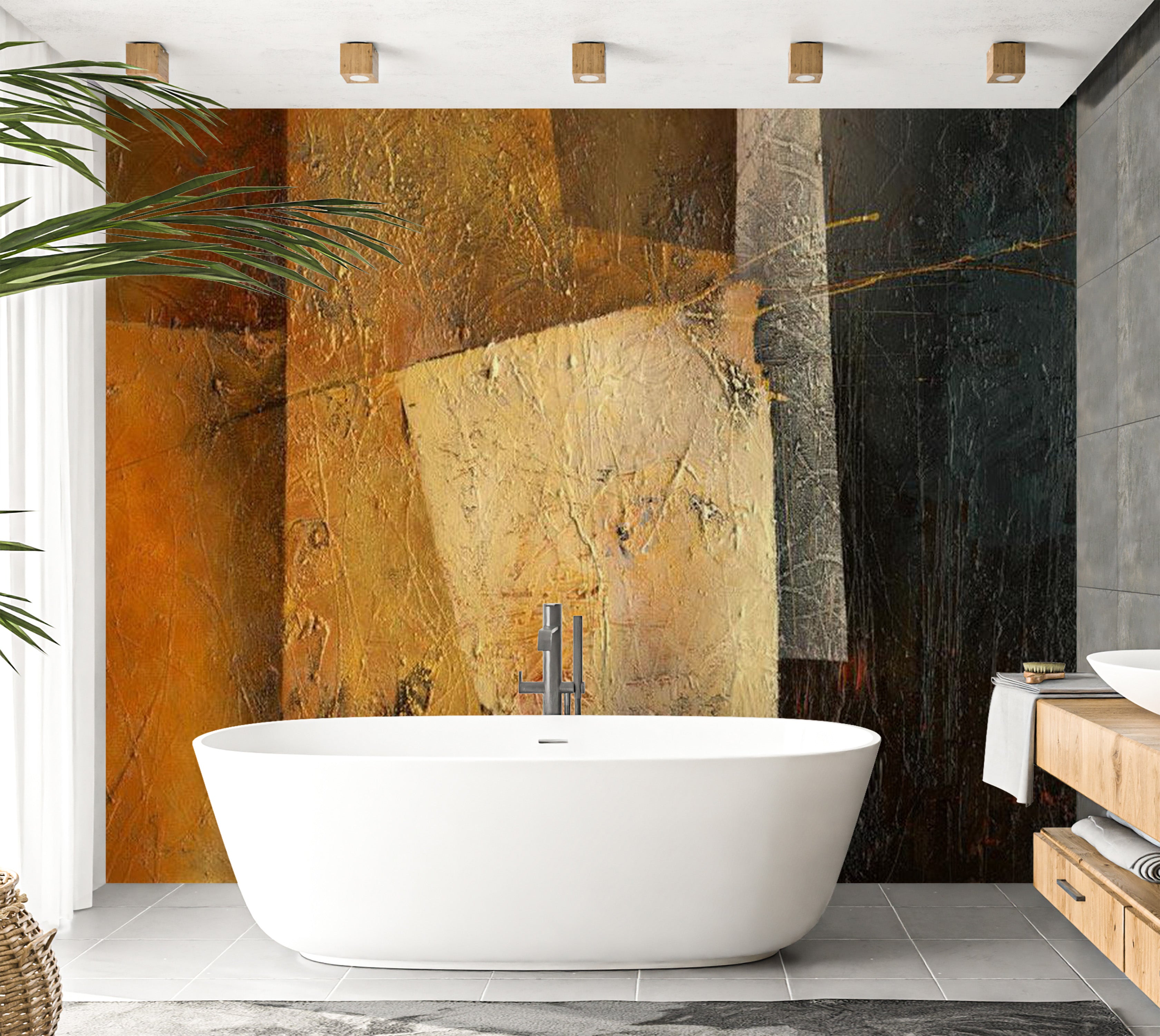 Abstract Wallpaper Wall Mural - Modern Artistry 39"Wx27"H