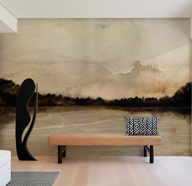 Peel & Stick Landscape Wall Mural - Whispers of Distant Shores 38"Wx27"H