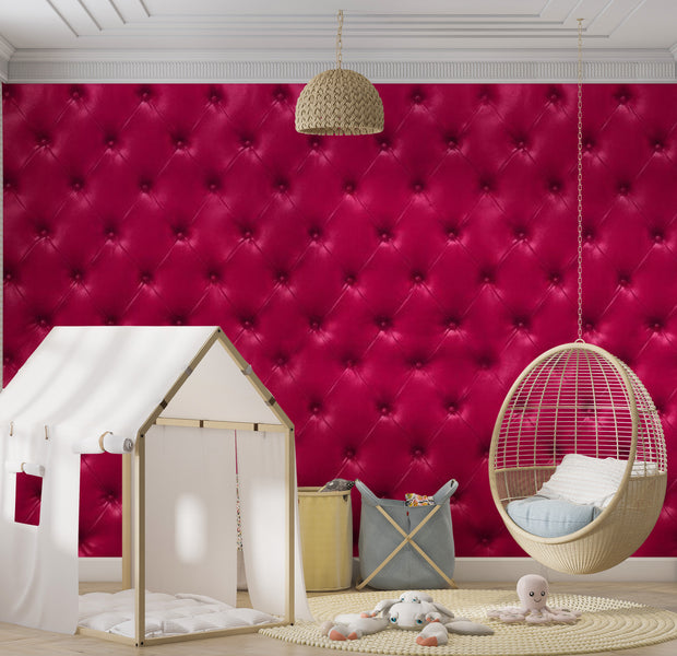 Background & Patterns Wallpaper Wall Mural - Fuchsia Chesterfield Pattern 39"Wx27"H
