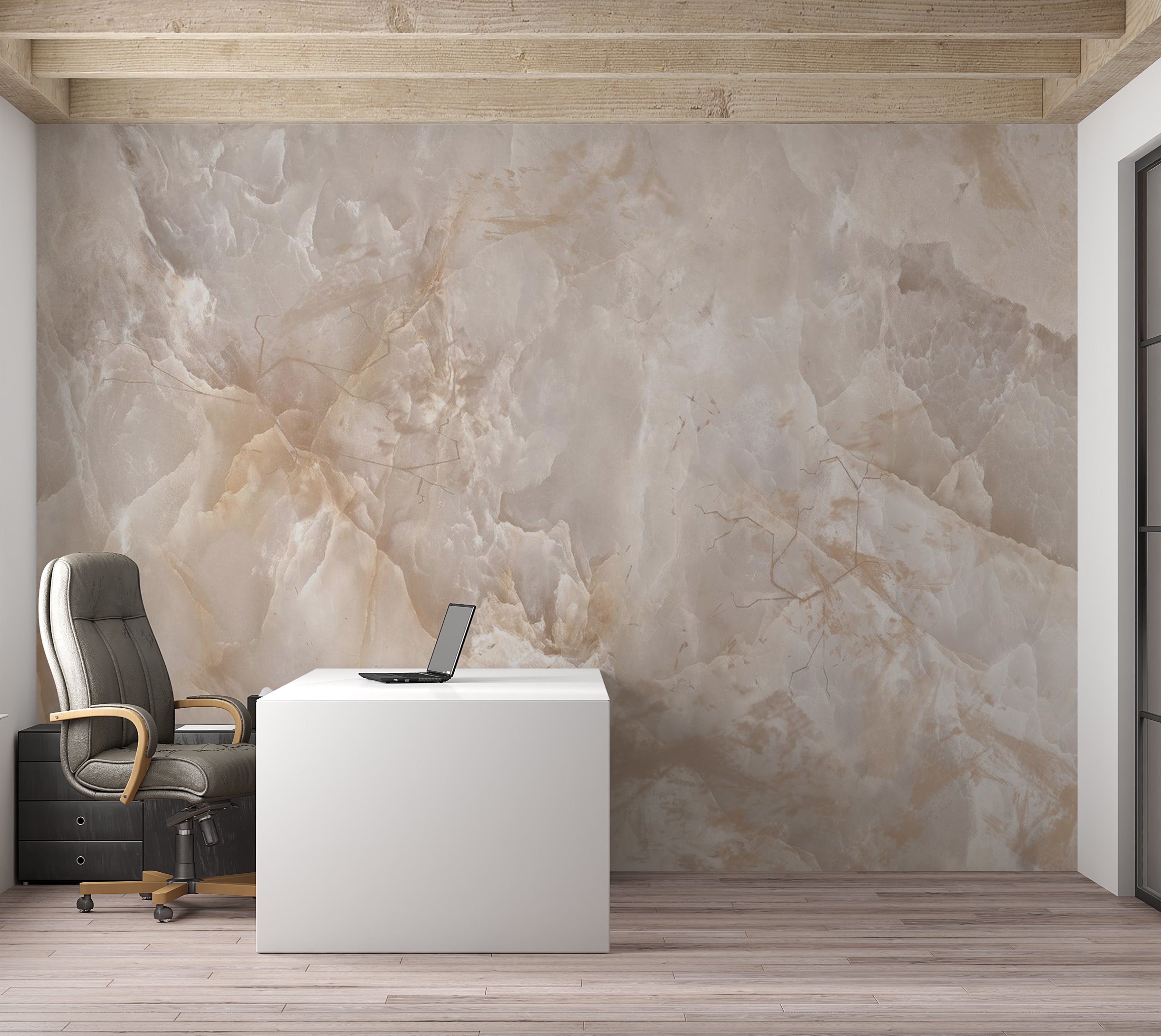 Peel & Stick Wall Mural - Toned Marble 38"Wx27"H