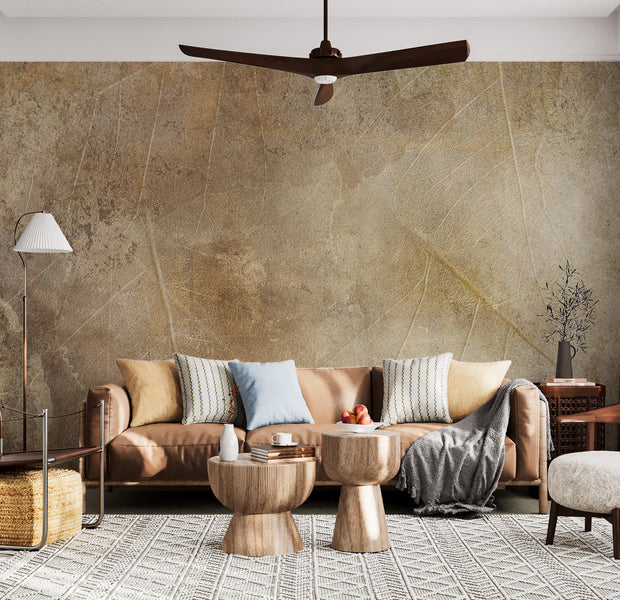 Surface Texture Wallpaper Wall Mural - Subtle Leaves 39"Wx27"H / Standard