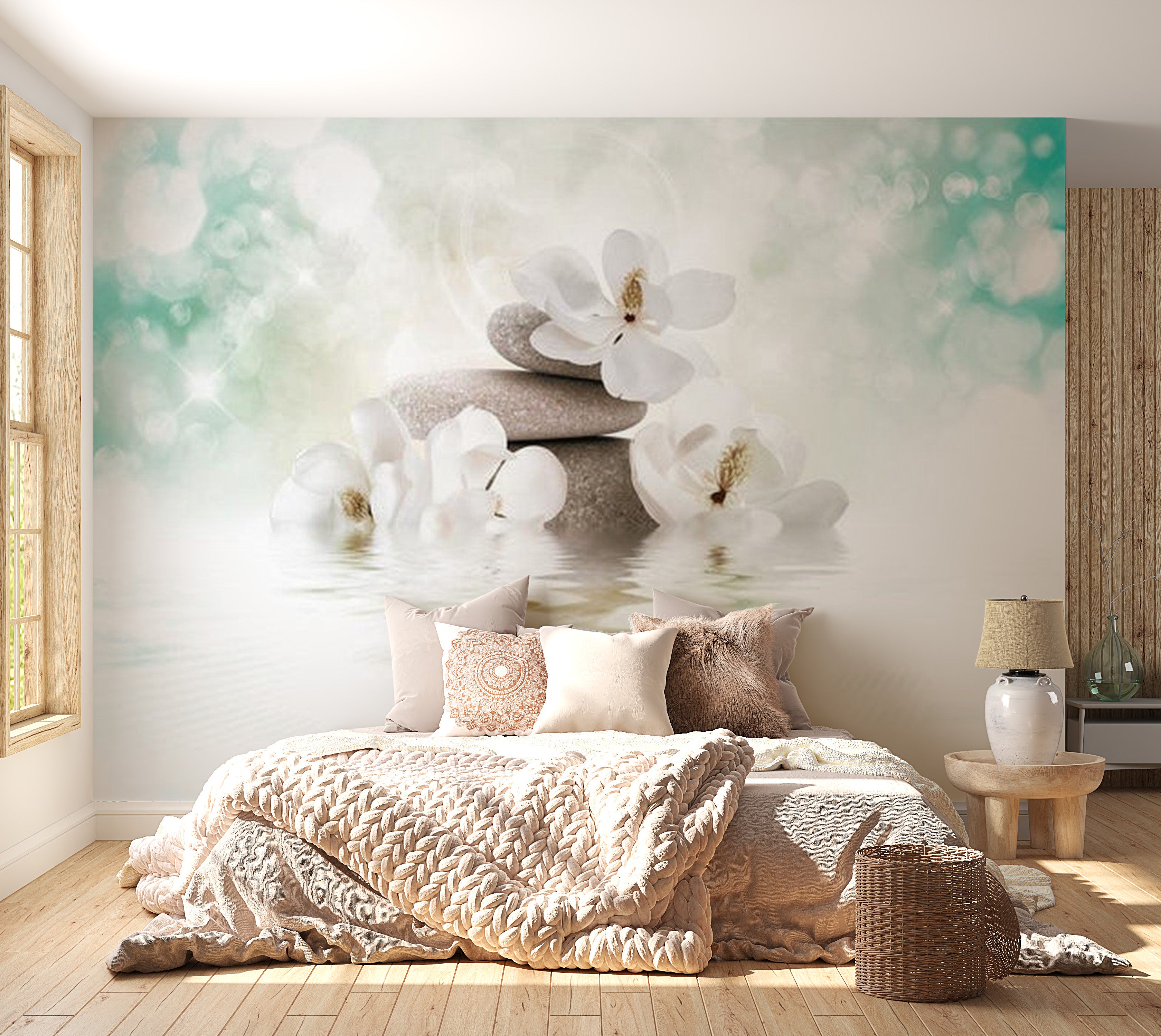 Zen Wallpaper Wall Mural - Heavenly Peace 39"Wx27"H