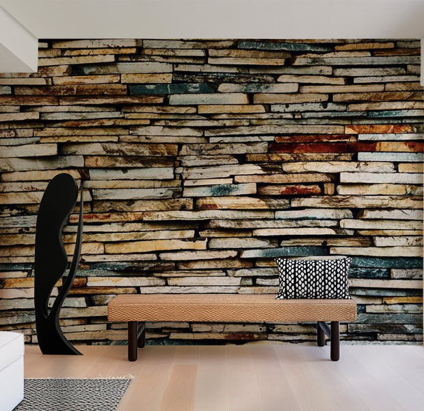 Background & Patterns Wallpaper Wall Mural - Stony Harmony 39"Wx27"H