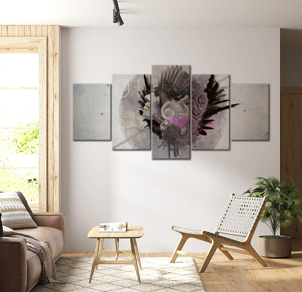 Abstract Canvas Wall Art - Unusual Woman - 5 Pieces