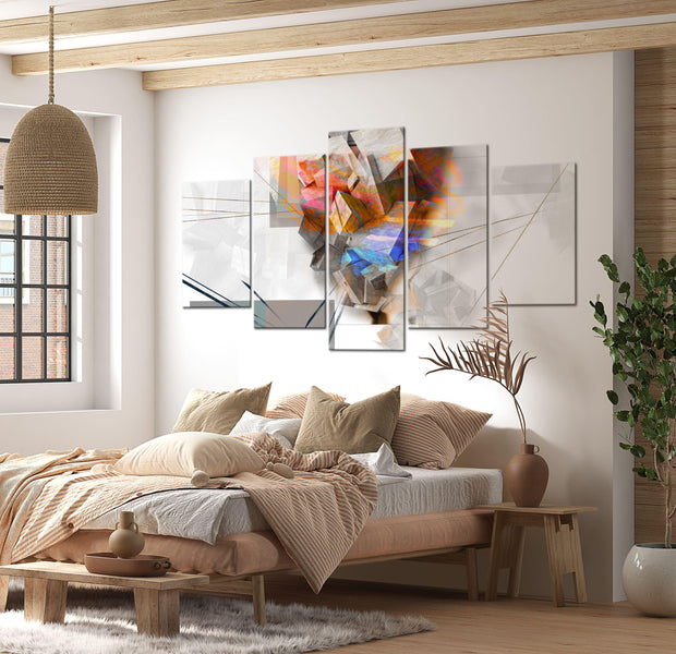 Abstract Canvas Wall Art - Abstract Tower - 5 Pieces