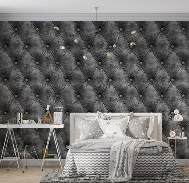 Background & Patterns Wallpaper Wall Mural - Gray Chesterfield Pattern 39"Wx27"H