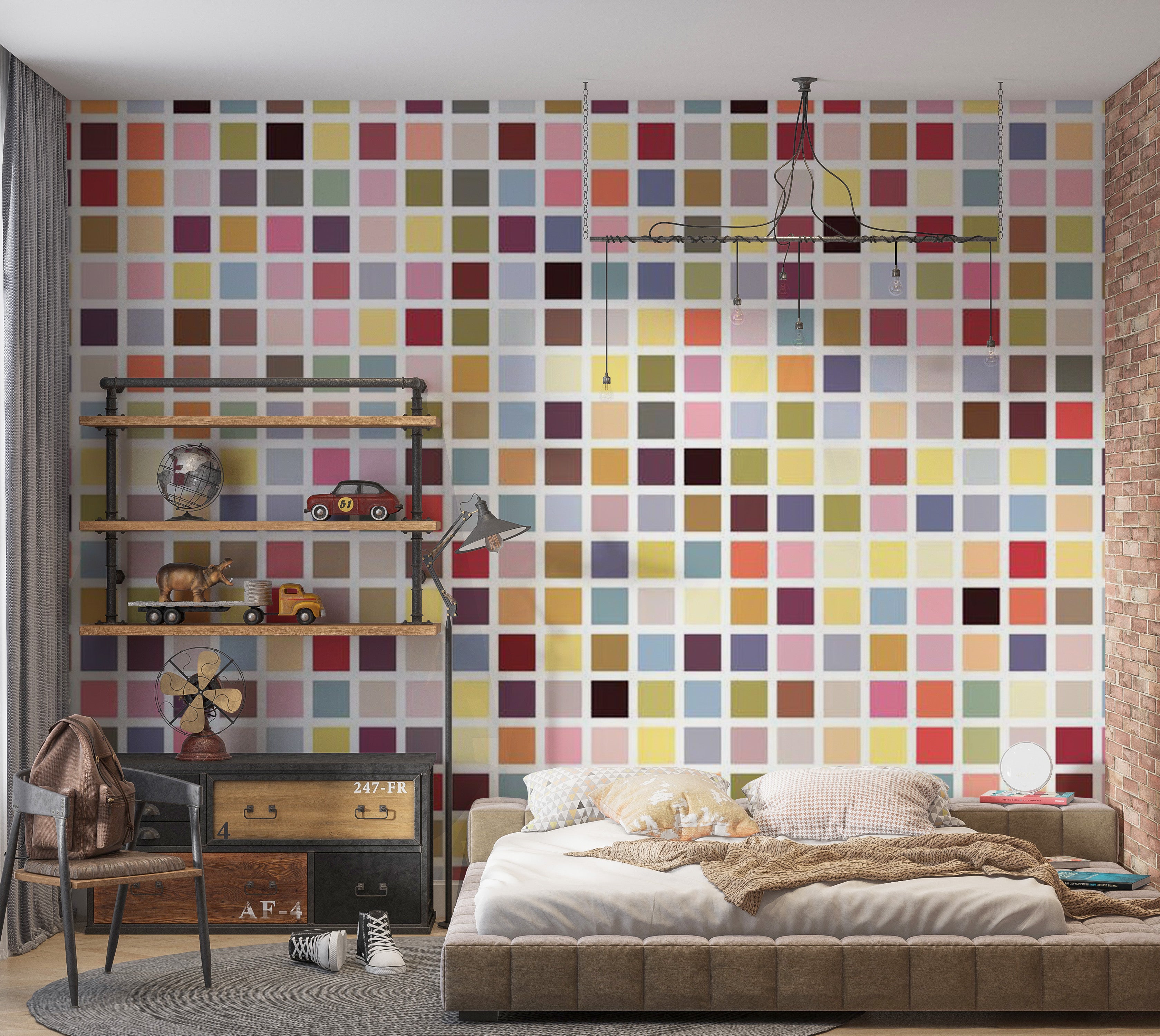 Abstract Wallpaper Wall Mural - Mosaic Of Colors 118"Wx90"H