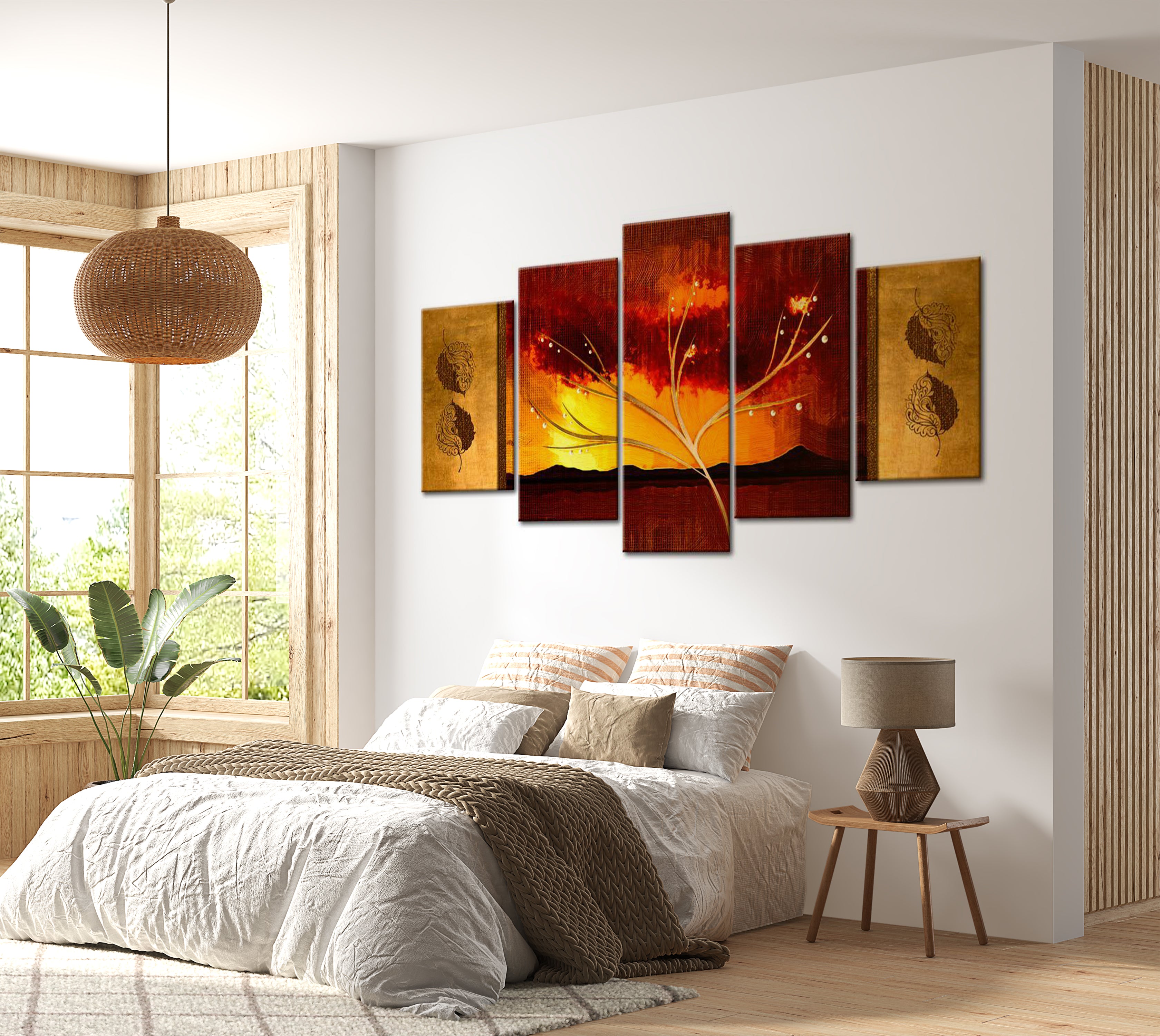 Stretched Canvas Landscape Art - Oriental Wind 40"Wx20"H