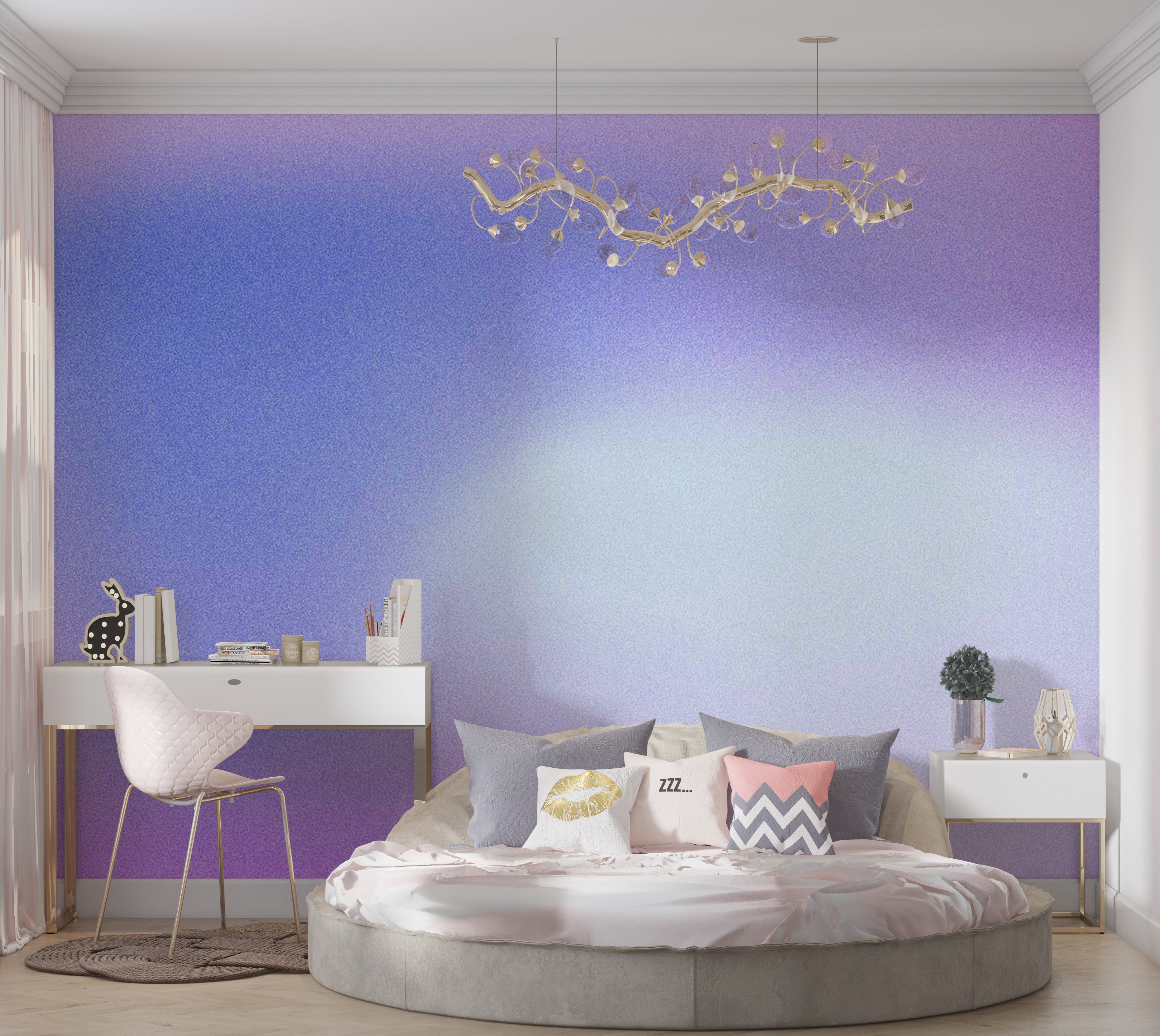 Peel & Stick Wall Mural - Delicate Gradient Glow 38"Wx27"H