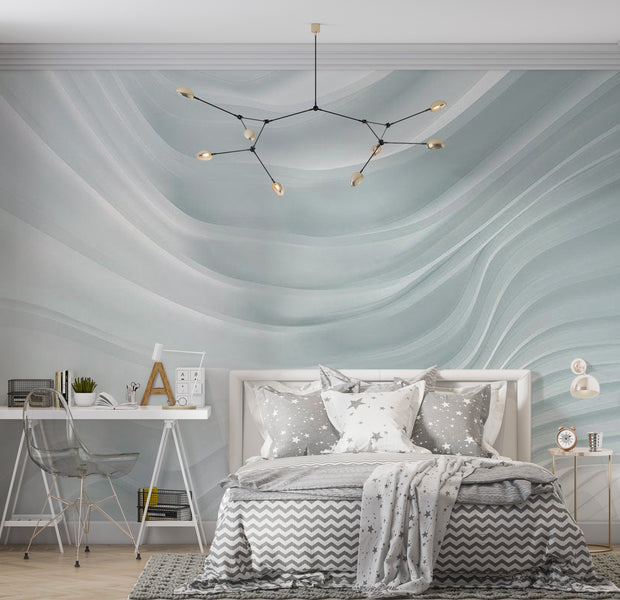 Background & Patterns Wallpaper Wall Mural - Waving White 39"Wx27"H