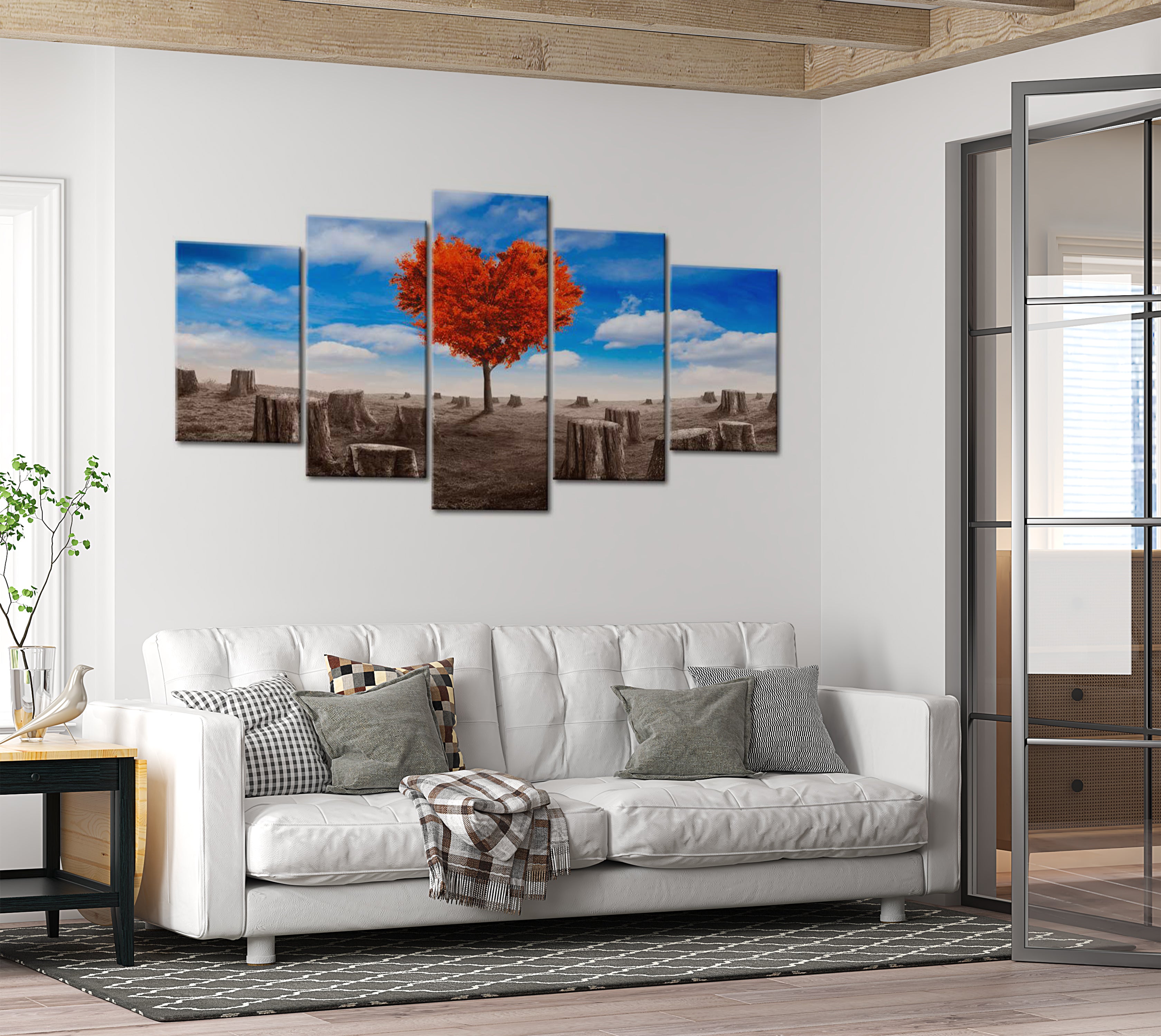 Stretched Canvas Landscape Art - Belive In Love 40"Wx20"H