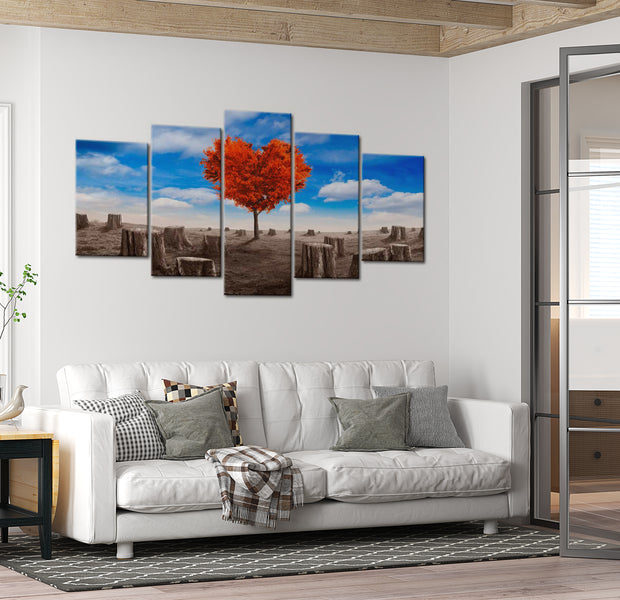 Stretched Canvas Landscape Art - Belive In Love 40"Wx20"H