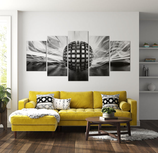 Abstract Canvas Wall Art - Metal Ball - 5 Pieces