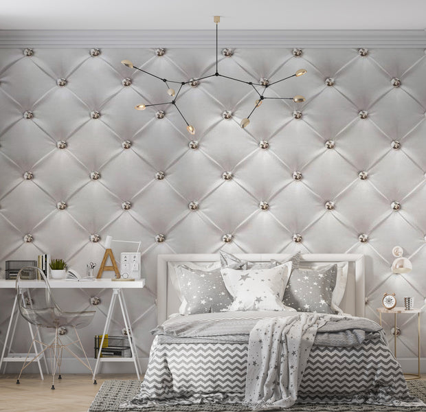 Background & Patterns Wallpaper Wall Mural - White Elegance 39"Wx27"H