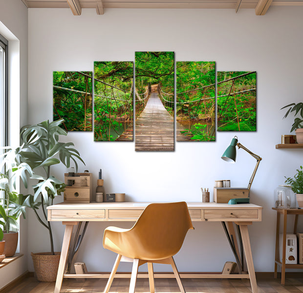 Stretched Canvas Landscape Art - Walk Among The Trees 40"Wx20"H