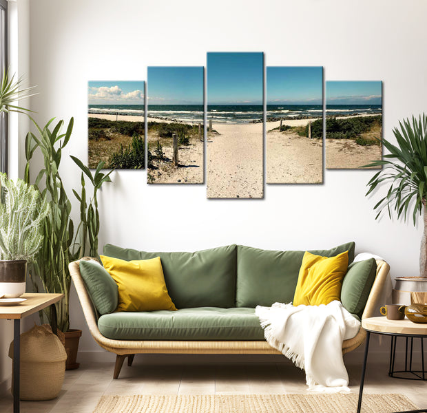 Stretched Canvas Landscape Art - The Beach Of Dreams 40"Wx20"H