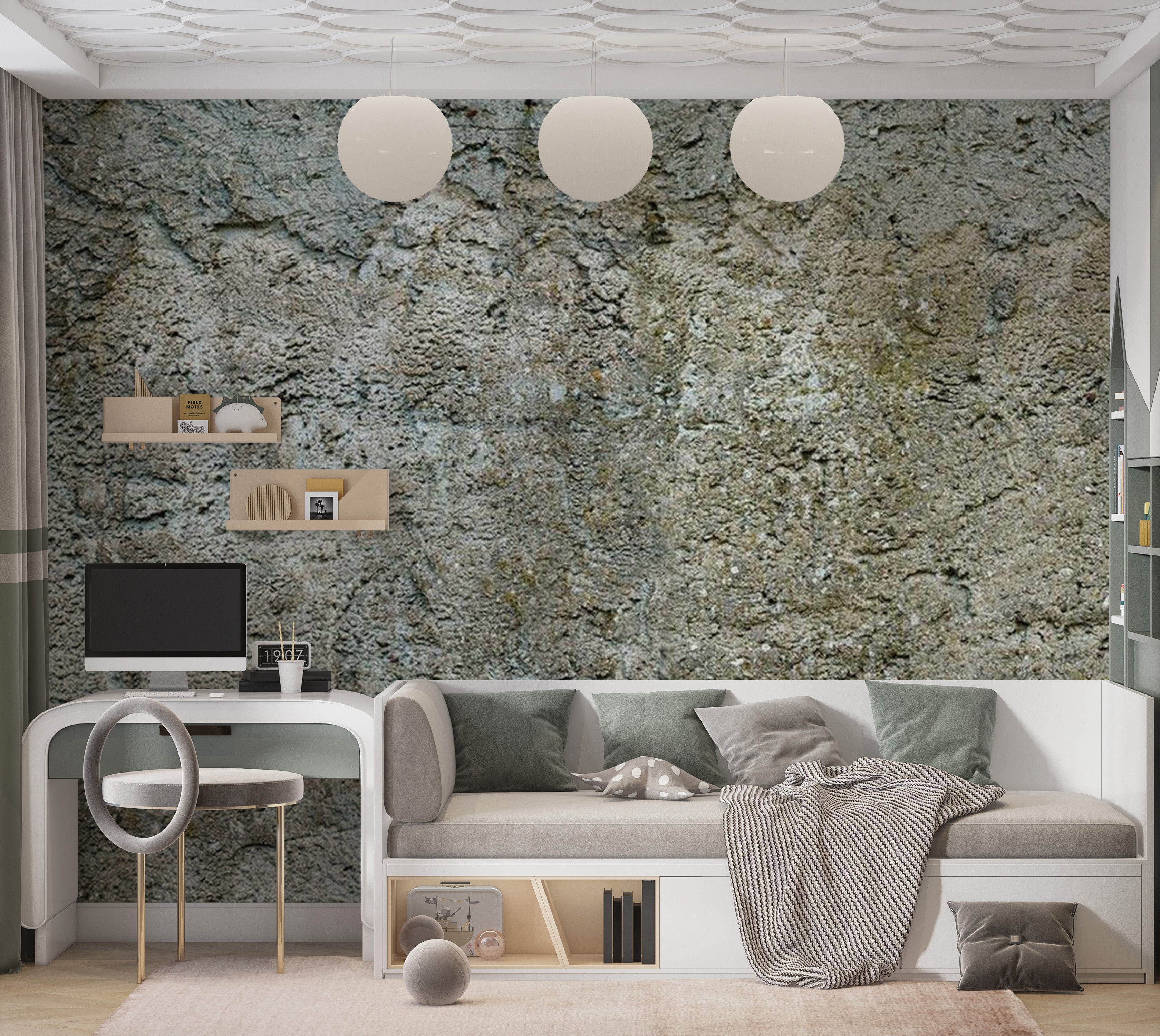 Background & Patterns Wallpaper Wall Mural - Stony Barriere 39"Wx27"H