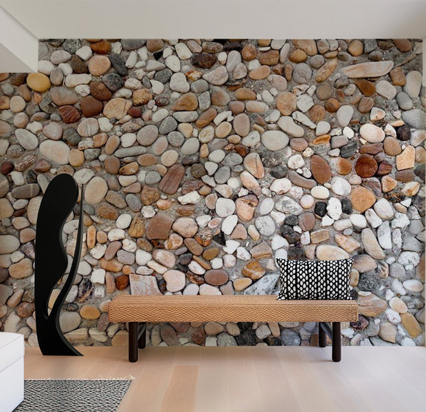 Background & Patterns Wallpaper Wall Mural - Stone Beach 39"Wx27"H