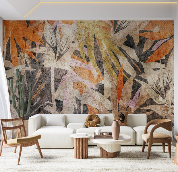 Abstract Wallpaper Wall Mural - Scattered Colors 39"Wx27"H / Standard