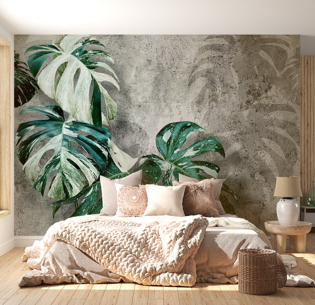 Botanical Wallpaper Wall Mural - Modern Monstera 39"Wx27"H / Standard