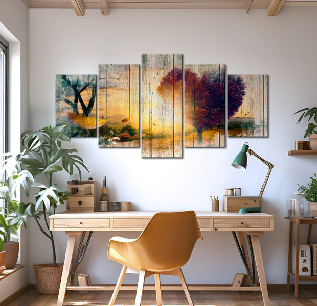 Stretched Canvas Landscape Art - Memories Of Love 40"Wx20"H