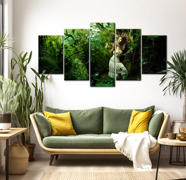 Stretched Canvas Landscape Art - Lost In Greenery 40"Wx20"H