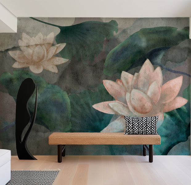 Peel & Stick Floral Wall Mural - Soft Summer Garden 38"Wx27"H