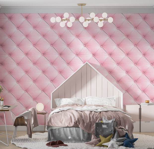 Background & Patterns Wallpaper Wall Mural - Pink Chesterfield Pattern 39"Wx27"H