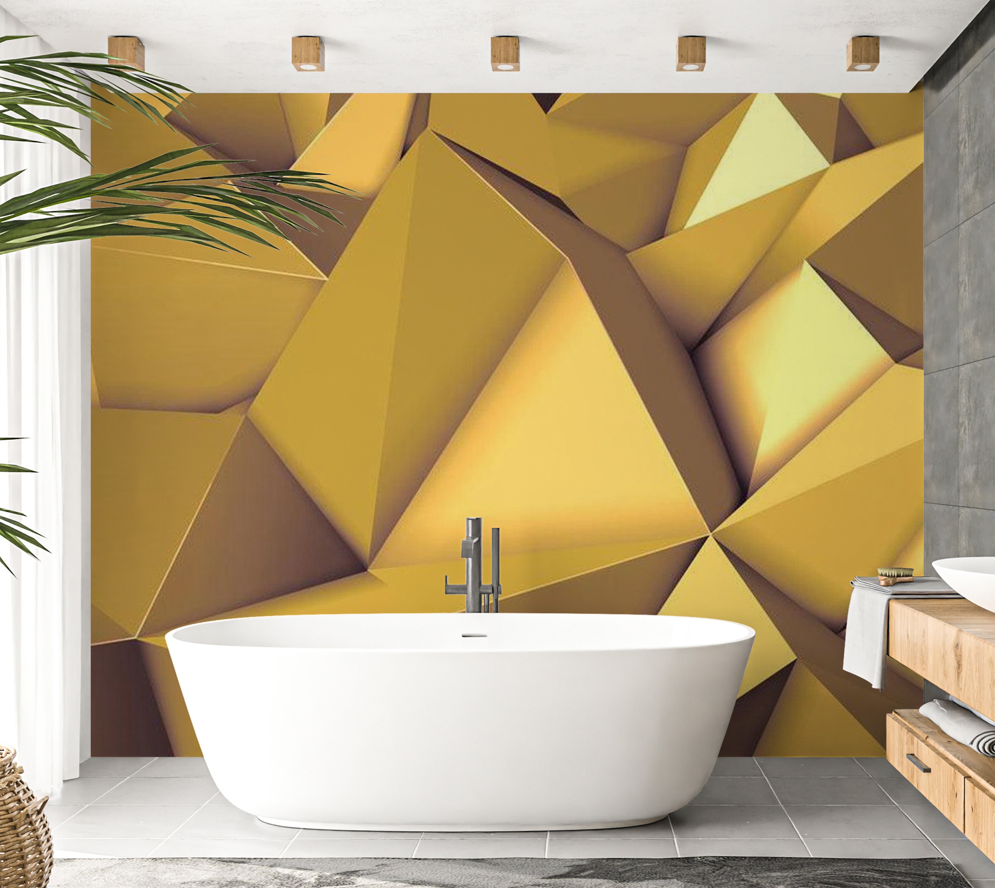 Abstract Wallpaper Wall Mural - Old Gold 39"Wx27"H