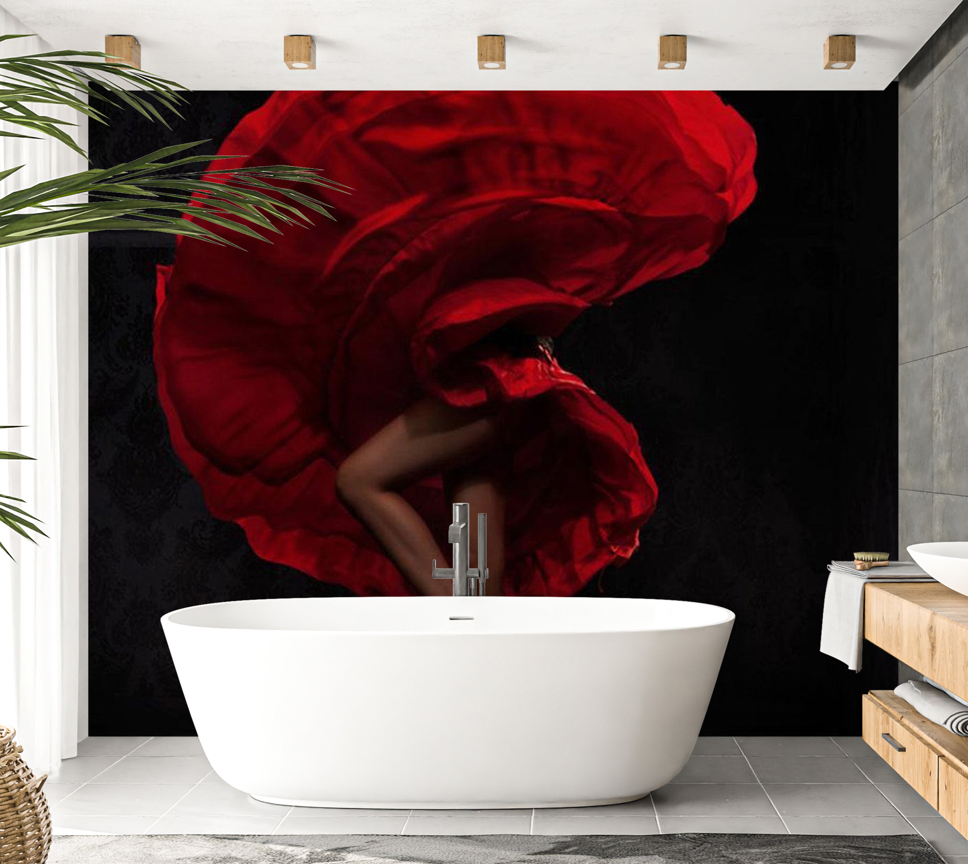 Abstract Wallpaper Wall Mural - Flamenco Dancer 118"Wx90"H