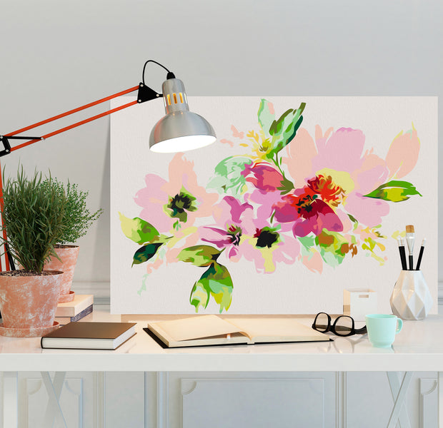 Paint By Numbers Kit - Colourful Flowers