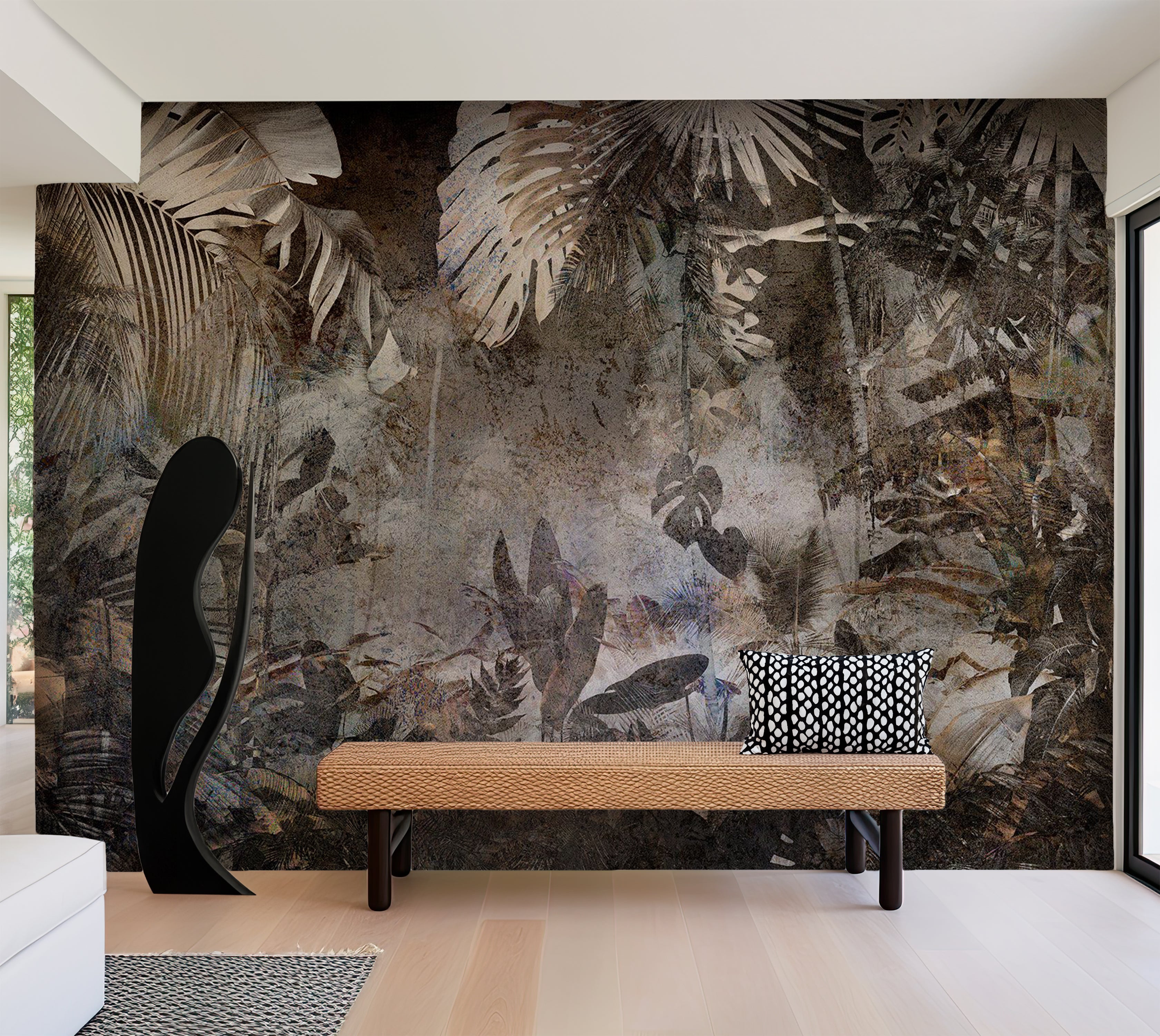 Botanical Wallpaper Wall Mural - Mysterious Jungle 39"Wx27"H / Standard